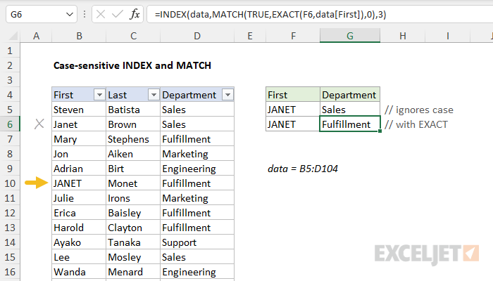 How To Make Excel Formula Not Case Sensitive